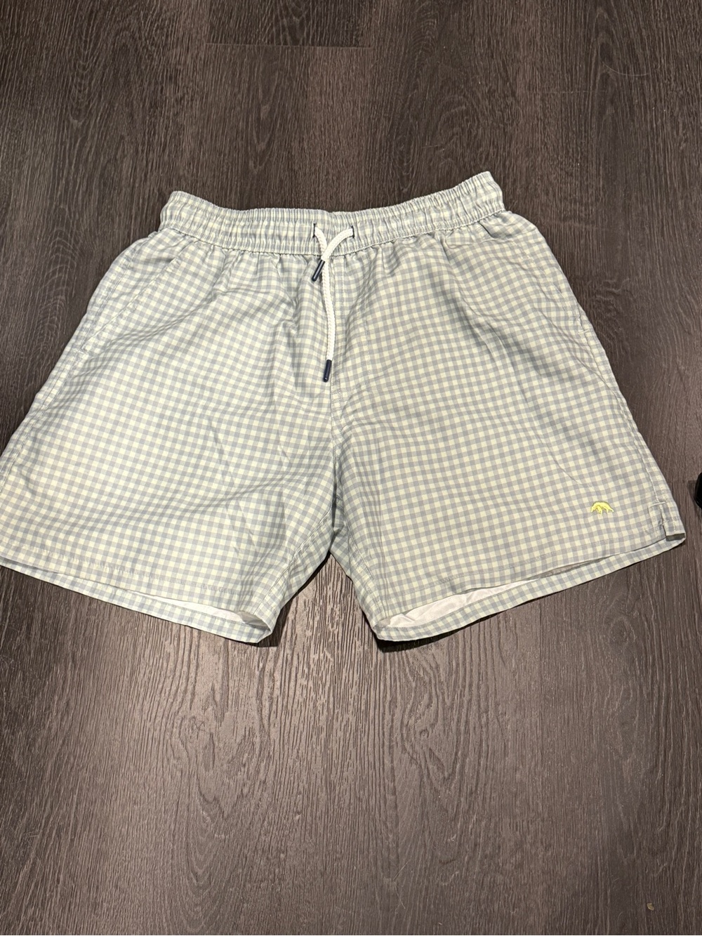 Onward Reserve Men's Light Blue Gingham Swim Trunks - NWOT